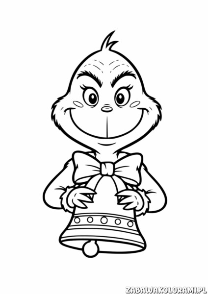 Grinch Kolorowanka dla dzieci - pokoloruj Grincha z Dr. Seussa