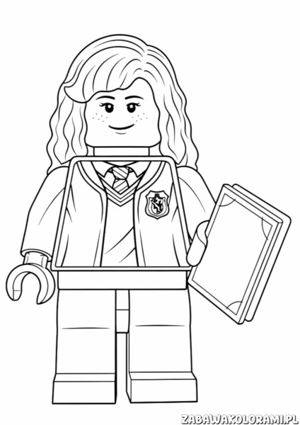 Hermiona Harry Poter Lego Kolorowanka - Magiczna postać z książki w Lego