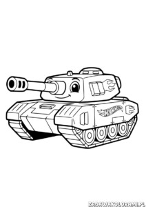 Hot Wheels Kolorowanka Czołg - kolorowanka z czołgiem Hot Wheels