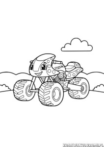 Hot Wheels Kolorowanka – Motor z uśmiechniętym twarzą na motocyklu