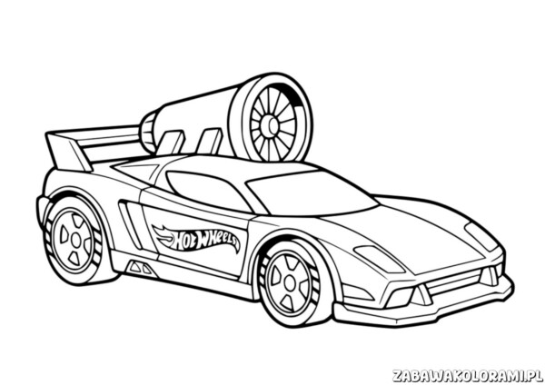 Hot Wheels Malowanka: kolorowanka z dynamicznym samochodem Hot Wheels