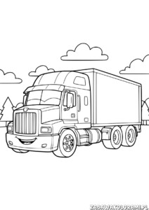 Hot Wheels Malowanka do druku - kolorowanka z uśmiechniętym ciężarówką