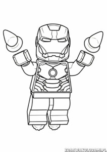 Iron Man LEGO Kolorowanka - koloruj superbohatera w stylu LEGO