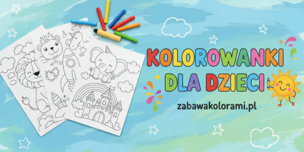 Kolorowanki Dla Dzieci z zwierzętami i zamkiem, gotowe do wydruku i zabawy