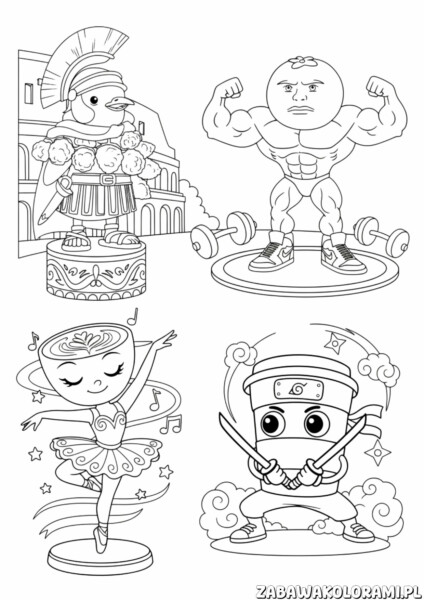 Kolorowanki Italian Brainrot - zabawne postacie do pokolorowania