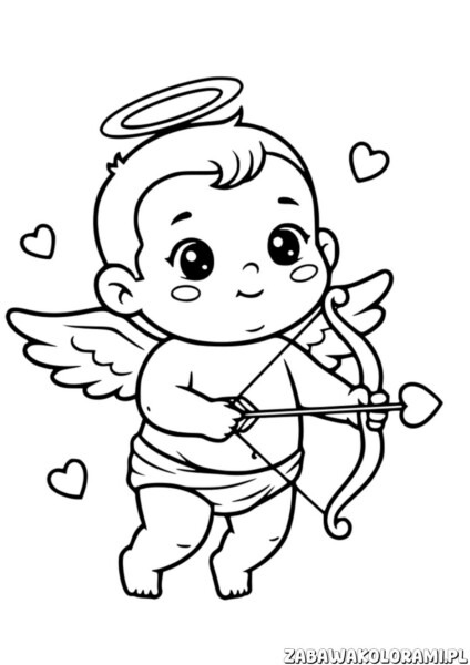 Kupidyn Kolorowanka walentynki - kreatywna zabawa z miłością i kolorami