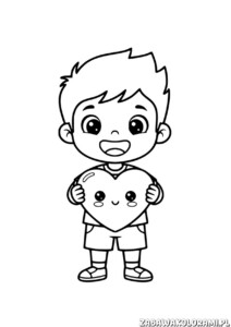 Laurka na Walentynki - kolorowanka dla dzieci