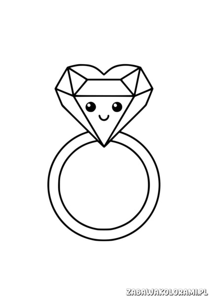 Laurka na Walentynki do druku - kolorowanka z laurką i kamieniem