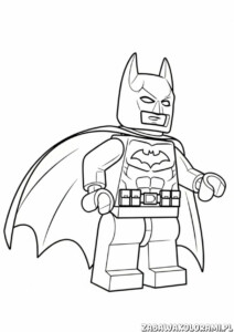 Lego Batman Kolorowanka: Kolorowanka z Lego Batmanem w dynamicznej pozie