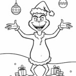 Malowanka Grinch - kolorowanka z Grinchem i świątecznymi elementami