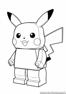 Pikachu Kolorowanka Lego – kolorowanka Pikachu w stylu LEGO