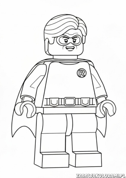 Robin LEGO Kolorowanka - kolorowanka z Robinem z DC Comics