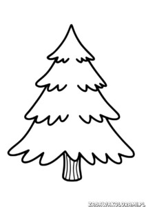 Choinka kolorowanka dla dzieci