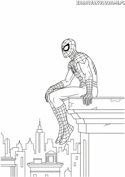 Dla dzieci kolorowanka Spider-Man - kolorowanka z superbohaterem