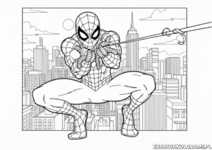 Kolorowanki dla chłopców Spiderman - superbohater w akcji