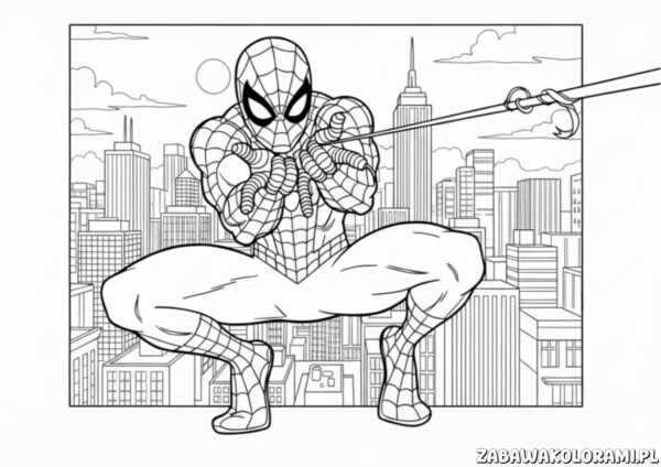 Kolorowanki dla chłopców Spiderman - superbohater w akcji
