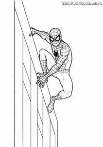 Kolorowanka do druku Spiderman - superbohater w akcji