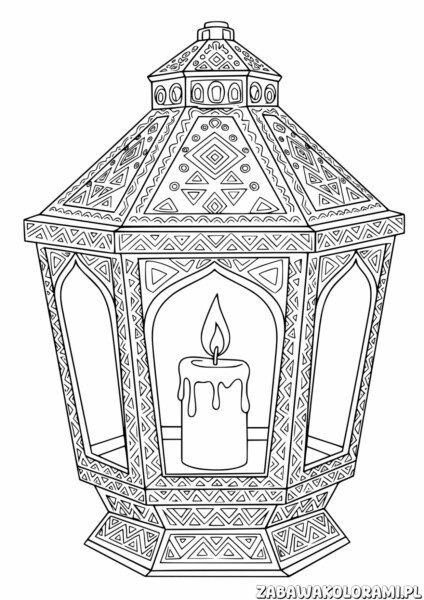 Lampion Kolorowanka - kolorowanka z lampionem do wydruku