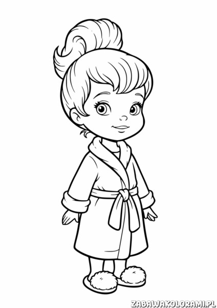 Mała Cindy Lou Who Kolorowanka - Koloruj zabawną bohaterkę z Whoville