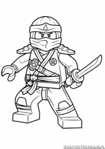 Ninjago kolorowanka lego ninja z LEGO gotowy do akcji