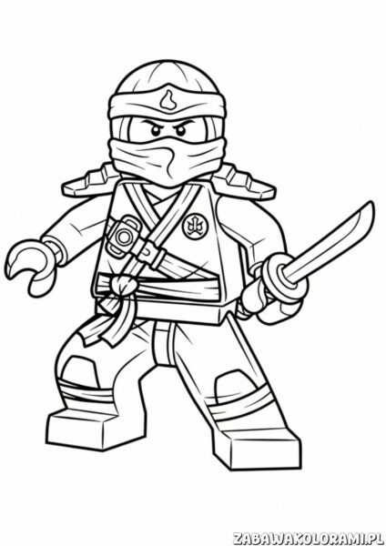 Ninjago kolorowanka lego ninja z LEGO gotowy do akcji