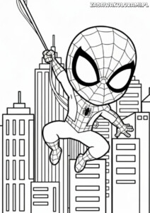 Spider-Man dla dzieci kolorowanka - superbohater w akcji