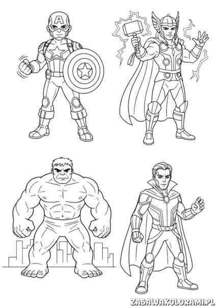 Avengers Kolorowanka - Superbohaterowie gotowi do pokolorowania