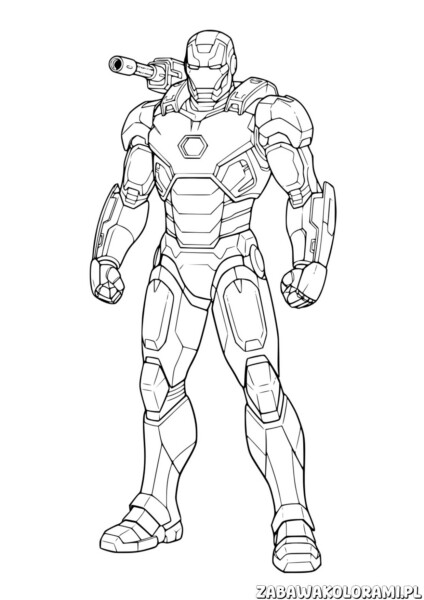 Iron Man Kolorowanka Avengers - kolorowanka superbohatera w zbroi
