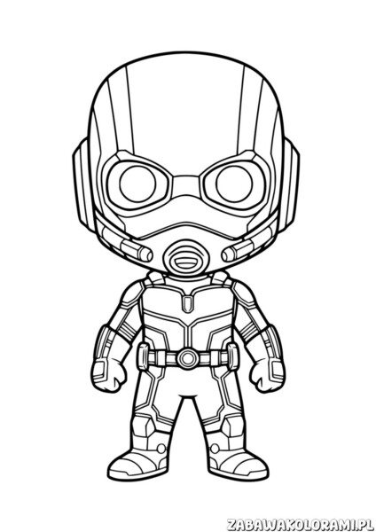 Kolorowanka Ant-Man - superbohater w stylu Funko Pop!