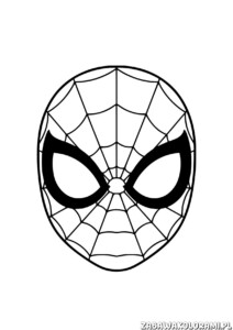 Kolorowanka Avengers – Spiderman: maska z pajęczą siecią