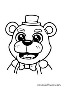 Kolorowanki fnaf - kolorowanka z postaciami z Five Nights at Freddy's