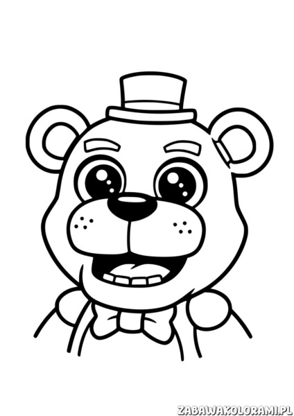 Kolorowanki fnaf - kolorowanka z postaciami z Five Nights at Freddy's