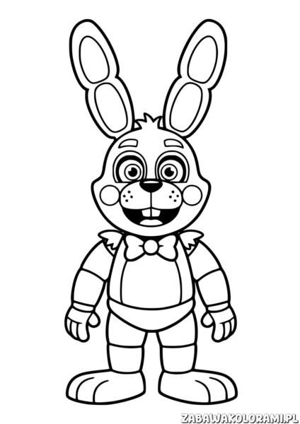 Bonnie Kolorowanka FNAF - kolorowanka z postacią z FNAF