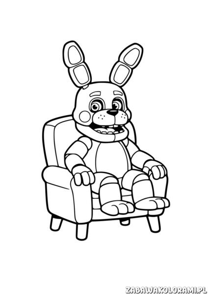 Bonnie FNAF Kolorowanka - zabawa z ulubionym postacią