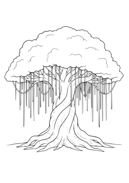 Drzewo Eywa – Kolorowanka z Avatar. Kolorowanka przedstawiająca magiczne Drzewo Eywa z filmu Avatar.