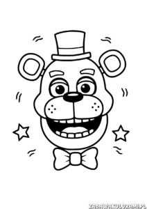 Freddy Fazbear kolorowanka FNAF - zabawa z ulubieńcem z pizzerii