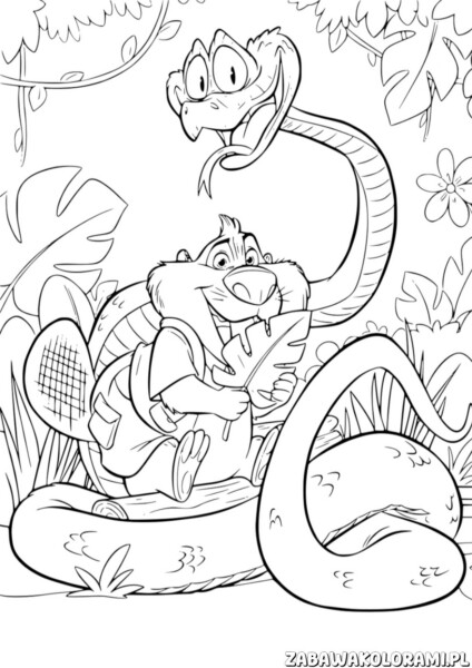 Gary i Gryzek – Kolorowanki ze Zwierzogrodu 2: Gary Tygrys i Gryzek Wąż w dżungli