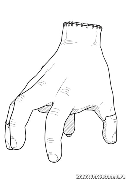 Kolorowanki Wednesday Pan Rączka - kolorowanka z ulubionym bohaterem