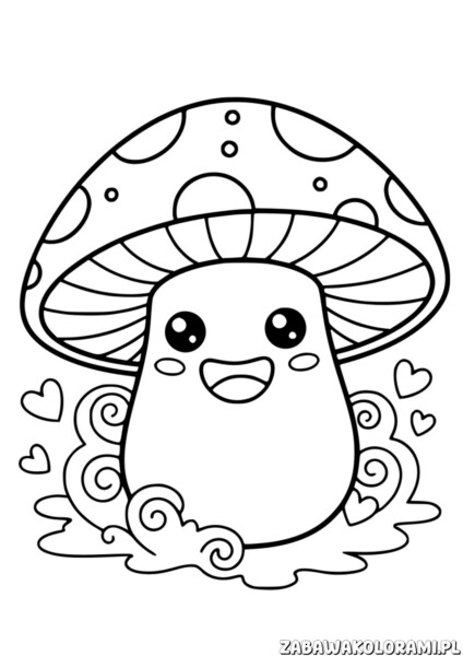 Kolorowanki grzyby - zabawne grzybki do pokolorowania.