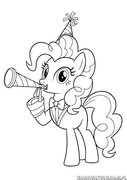 My Little Pony Kolorowanka: Pomaluj uśmiechniętego konia z partystem w uszach