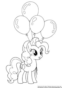 My Little Pony Kolorowanka urodzinowa z balonami