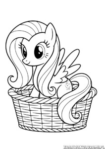 My Little Pony Malowanka: kolorowanka z ulubionym koniem w koszyku
