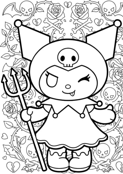 Kuromi kolorowanka do druku