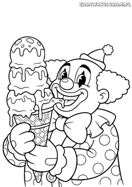 lody-z-twarzia-kolorowanka Kolorowanka przedstawiająca lodówkę z twarzą w kubku, z uśmiechem i rękawkami.