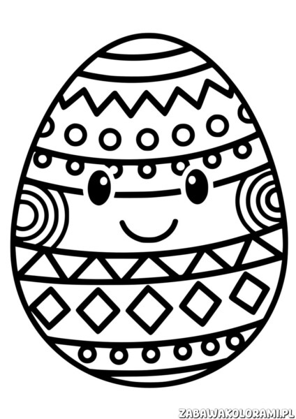 Kolorowanki wielkanocne jajka z geometrycznymi wzorami i ornamentami, idealne do kolorowania przez dzieci