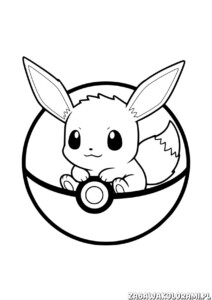 pikachu kolorowanki dla dzieci kolorowanka pikachu w kuli w otwartej Poké Ball