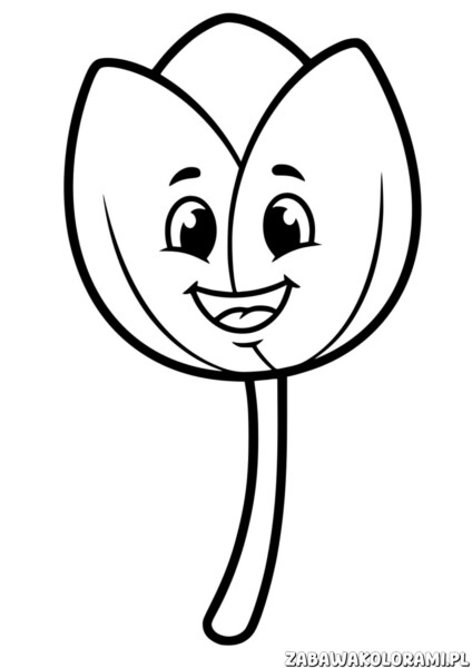 tulipan kolorowanka wiosna