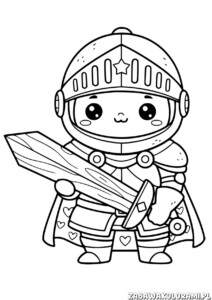 Kolorowanka mały rycerz