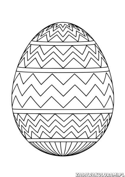 Pisanka Malowanka z oryginalnym wzorem do kolorowania przez dzieci