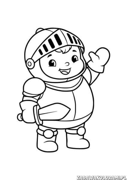 Rycerz Kolorowanka dla dzieci